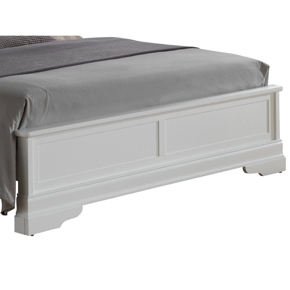 Glory Furniture Louis Phillipe Full Bed in White Color