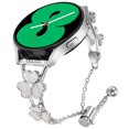 thumbnail image 2 of For Samsung Galaxy Watch Active Watchband Heart Clover Decor Silver Zinc Alloy Metal Strap, 2 of 5