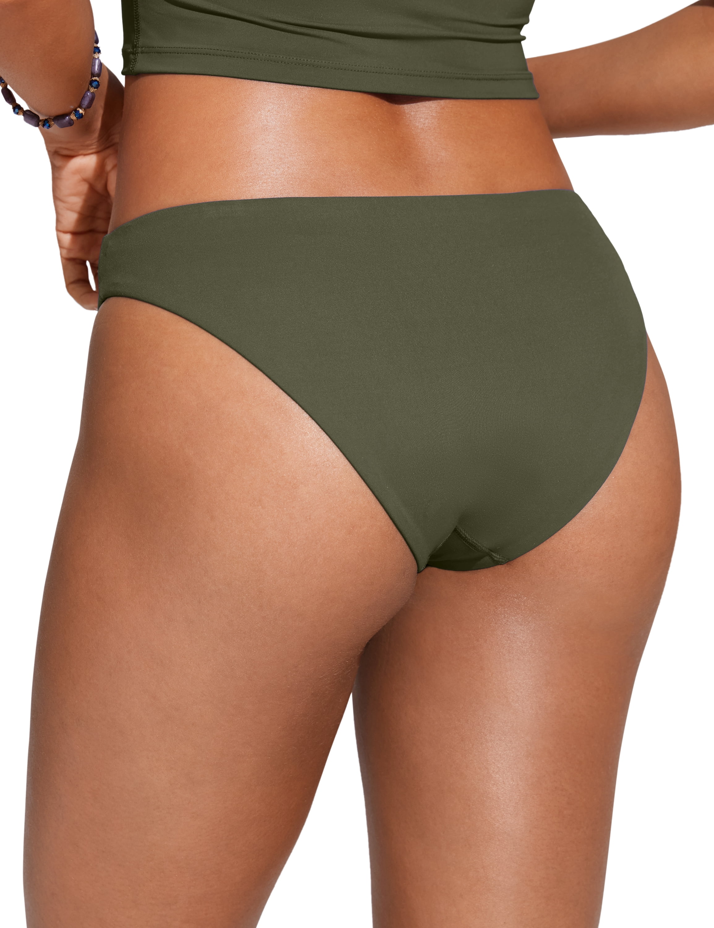 CRZ YOGA Low Waisted Bikini Bottom for Women Basic Bathing Swimsuit Swim Briefs