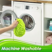 JEHONN Reusable Microfiber Mop Pads, 4 Pack Dry & Wet Sweeping Cloths