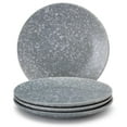 thumbnail image 1 of Hand Painted Premium Ceramic Small Plates Set Of 4 - 7.4 Inch, Silver Grey | Stoneware - Dinnerware | Scratch Resistant, Microwave & Dishwasher Safe, 1 of 5
