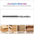 thumbnail image 4 of SpeTool 5PCS 3/16" Upcut CNC Router Bits Set 1/4" Shank Carbide Spiral End Mill Plunge Cut Wood Slot Inlay Engraving bits, 4 of 7