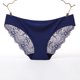thumbnail image 2 of Gibobby Calzoncillos Talle Bajo Dama Braguitas cintura sin costuras con encaje calado para mujer (Azul, S), 2 of 4