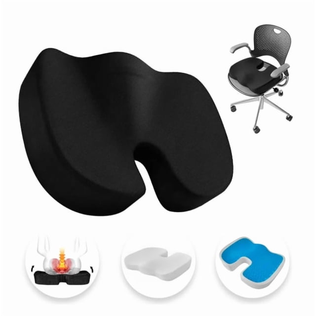 Cojín Ortopédico Memory Foam De Gel Para Silla/asiento Auto Modelo Negro