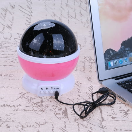 

EDFRWWS Rotating Projector Starry Night Lamp Projection LED Lights Xmas Gift(Pink)