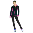 thumbnail image 2 of Chloe Noel JS792 Color Contrast Elite Figure Skating Jacket w/ Pockets Thumb Holes, 2 of 2