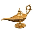 thumbnail image 1 of Advancent Adornos Aladdin Magic Genie Lamp Crafts Decoración de Decoración del hogar Regalo Europeo Antiguo Retro Presente Decoración del hogar Dorado, 1 of 6