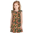 thumbnail image 1 of Balery Fruits Peach Camisón de princesa para niñas, pijama de algodón con mangas abullonadas, suave y bonito.-Small, 1 of 6