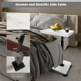 thumbnail image 6 of Yabanana C Table End Table Adjustable Height, 360°Swivel Tray Table for Small Spaces, Couch Tables That slide under, C Shaped Side Tables for Sofa, Bed,Chair, Snack (White), 6 of 7