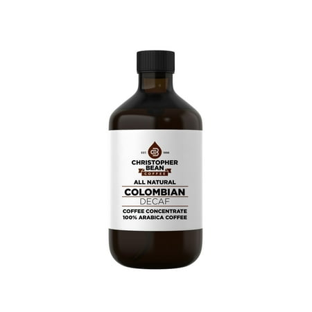 Colombian Decaffeinated Cold Brew Iced Coffee Hot Coffee Liquid Java Concentrate ( 4 Ounce Bottle) Makes 12-16