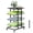 BLACK, variant on 3 Tier Water Bottle Rack with Trolley Shelf, Black, Mobile Water Cup Storage Cart with Wheels