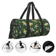 thumbnail image 5 of Xecao Cartoon Car print Round Travel Duffel Bag is a foldable gym bag with an inner pocket, perfect for travel sports, 5 of 8
