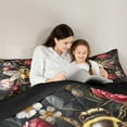 thumbnail image 5 of jejeloiu Cute Bee Full Size Comforter Sets,Retro Flower Floral Bedding Comforter Set,Natural Plant Bedding Sets For Teens,Ultra Soft Home Decor Reversible,3-Piece, 5 of 8