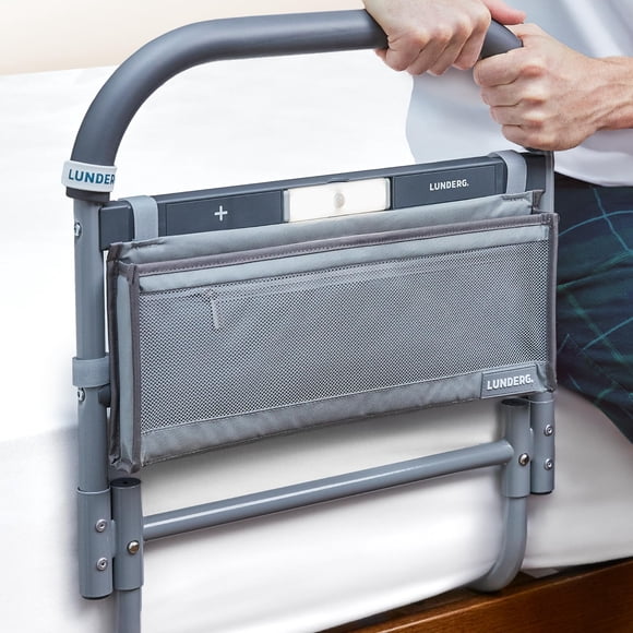 Bed Rails Lunderg para seguridad de adultos mayores con luz de movimiento