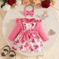thumbnail image 2 of CAUYDY Preemie Girl Clothes Set Infant Girls Long Sleeved Romper Newborn Fall Winter Bodysuit Baby Picture Outfit 3 6 9 Months 1T 2T Sizes 12-18 Months,Pink, 2 of 9