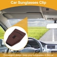 thumbnail image 2 of Clip para gafas de sol de coche Unique Bargains con soporte magnético universal para parasol de coche de cuero de lichi castaño 11x7.3cm 1 Pcs, 2 of 7