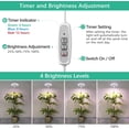 thumbnail image 3 of Plant Grow Light Full Spectrum Plant Light for Indoor Plants Brightness Adjustable LED Growing Lamp with Auto On/Off Timer H/H/H Height Adjustable Ideal for Tall Plants of, 3 of 7