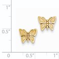 thumbnail image 2 of 14K Yellow Gold Polished Butterfly Post Earrings, 2 of 2