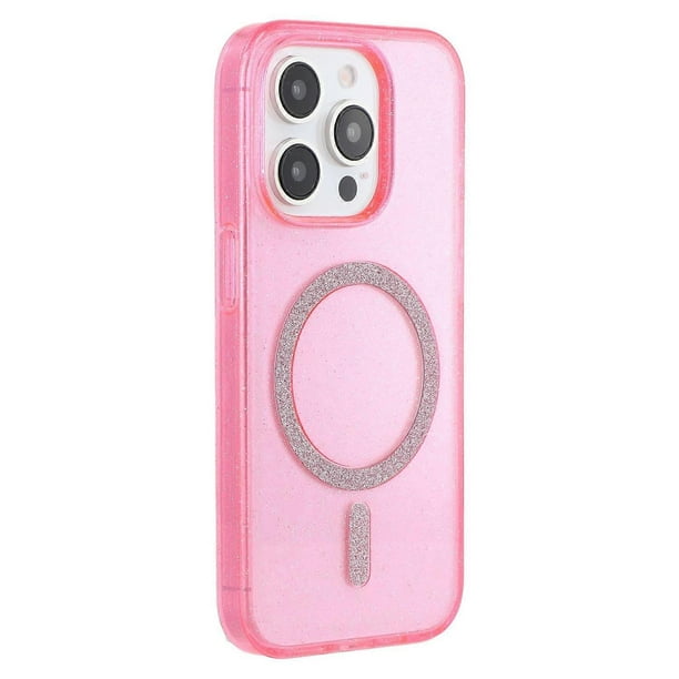 For iPhone 14 Pro Case Compatible with MagSafe 2.0mm PC + TPU Glitter Phone Cover - Black