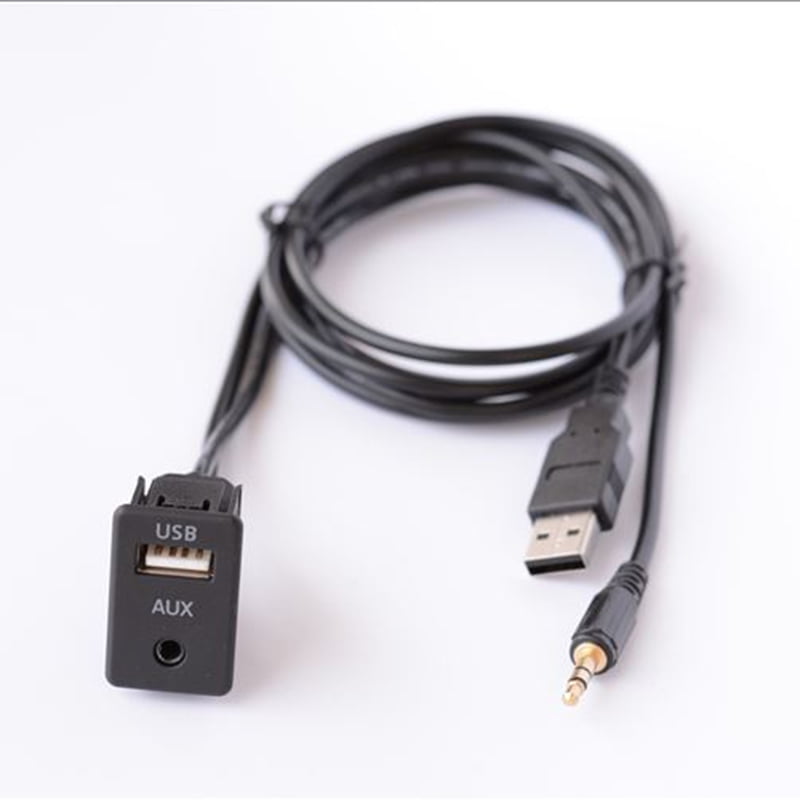 3.5mm AUX Adapter USB Port Headphone Jack Audio Socket Extension Cable