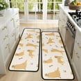 thumbnail image 4 of Kitchen Rugs Sets Of 2,Golden Retriever with Bones and Paws Anti Fatigue Kitchen Mat Rugs Non Slip Washable,Decorative Kitchen Floor Mats for Kitchen,Sink,Laundry,17"x47"+17"x47", 4 of 5