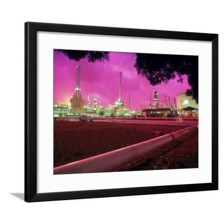 Oil Refinery Indonesia  Framed Print Wall  Art  By Lonnie 