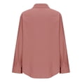 thumbnail image 5 of ManxiVoo Breathable Cotton Linen Shirt for Women Classic Button Down Blouse 3/4 Sleeve Top for Business Casual and Weekend Outfits XXXXL Size Brick Red, 5 of 5