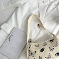 thumbnail image 2 of Vintage mujer mariposa impresión PU axila Bolso Casual bolsos (blanco), 2 of 6