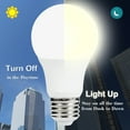 thumbnail image 4 of Dusk to Dawn LED Light Bulbs, 6 Watts 40W Equivalent LED Light Bulbs, Daylight White 5000K E26 Base 500LM A19 Perfect for Indoor and Outdoor Lighting Pack of 4, 4 of 8