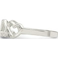 thumbnail image 4 of Sterling Silver D/C Heart Ring (Size 8) Made In United States qr108-8, 4 of 5