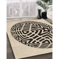 thumbnail image 3 of Ahgly Company Machine Washable Indoor Round Transitional Vanilla Gold Area Rugs, 4' Round, 3 of 7