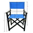 thumbnail image 2 of Resenkos Outdoor Folding Camping Chairs 2 Pack Wooden Director Chair Canvas for Outside Fishing, Hiking, Travel, Beach and Sports Blue, 2 of 8