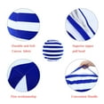 thumbnail image 6 of Stuffed Animal Storage Bean Bag Chair 23" for Kids Room DIY Bean Bag Covers Only White Blue Stripes, 6 of 6