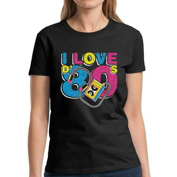 I Love the 80's Neon Shirt for Women - S M L XL 2XL 3XL Retro Costume 80s Graphic Tee - T-Shirt 80s Party Tee Gift