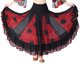thumbnail image 1 of Gibobby faldas para mujer mujer, media falda de encaje, falda de baile, falda de práctica de salón, falda de rendimiento(Vino, Talla única), 1 of 5