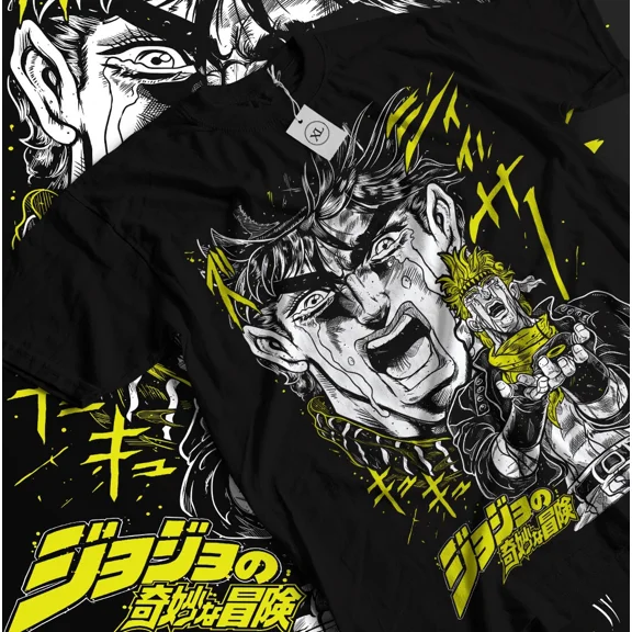 VINTAGE Jojo 's Bizarre Adventure T-Shirt Anime Manga Graphic Design Shirt Tee All Size