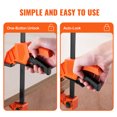 thumbnail image 5 of BENTISM Bar Clamps for Woodworking, 4-Pack 6" and 2-Pack 12" One-Handed Clamp/Spreader, Quick-Change F Clamp with 150 lbs Load Limit, Plastic and Carbon Steel, Wood Clamps for Woodworking Metal, 5 of 9