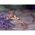 thumbnail image 5 of HeartsAndYou 1.5ct Natural Morganite & Diamond Ring Leaf Accent 100% REAL 14k SOLID Rose Gold, 5 of 9