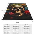 thumbnail image 3 of Pofeuu Butterfly Flower Plant Skull Print Ultra-Soft Micro Fleece Blanket,for Bed Or Sofa,All Season Throw Blankets Flannel Blanket-50"x40", 3 of 7