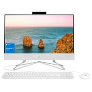 HP Essential All-in-One, 21.5" FHD Display, Intel Celeron J4025, 12GB RAM, 512GB SSD, HDMI, Webcam, Wired Keyboard & Mouse, Wi-Fi, Windows 11 Home, White