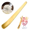 thumbnail image 2 of Ice Cream Spoon, Creative Stainless Steel Long Handle Flat Head Spoons, Coffee Spoon Cake Dessert Spoon Tea Tiny Stirring Spoons Home Tableware, 1 Pcs, 7.36x1.06", 2 of 9