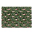 thumbnail image 1 of Flamingo Cutting Board, Repetitive Pattern of Exotic Bird and Monstera Leaves, Decorative Tempered Glass Cutting and Serving Board, in 3 Sizes, by Ambesonne, 1 of 2