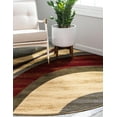 thumbnail image 5 of Unique Loom Barista Collection Area Rug - Ngada (4' 1" Round Beige/Red), 5 of 7