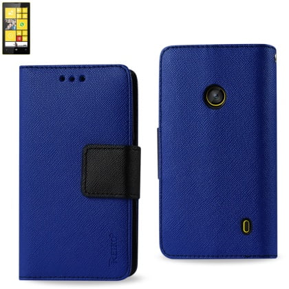 REIKO NOKIA LUMIA 520 3-IN-1 WALLET CASE IN NAVY