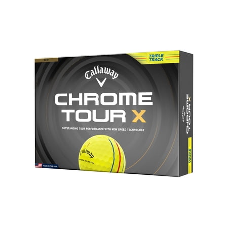 Callaway Golf Chrome Tour X 26 - Triple Track Yellow 12 Ball Pack