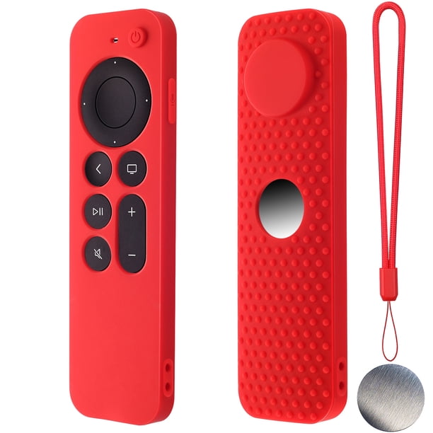 Para Apple TV 4K Stick Remote Funda de silicona Funda protectora Piel con cordón