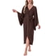 thumbnail image 1 of INSPIRE CHIC Bata larga de satén para mujer con estampado de leopardo, bata de fiesta para damas de honor, bata de descanso, bata de pijama M marrón, 1 of 6
