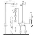 thumbnail image 5 of Three Functions Complete Shower System, 3 PCS of Body Jets Shower Set with Rough-in Valve, 5 of 5
