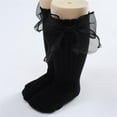 thumbnail image 6 of Toddler Socks Fashion Calf Knee High Lace Large Bow Knot Stockings Comfortable Soft Baby Socks Size 12-18 M, 6 of 6