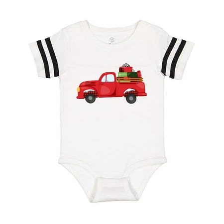 

Inktastic Christmas Red Vintage Truck with Presents Gift Baby Boy or Baby Girl Bodysuit